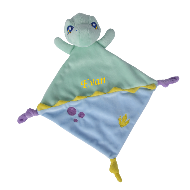  comforter baby dino green blue 40 cm 